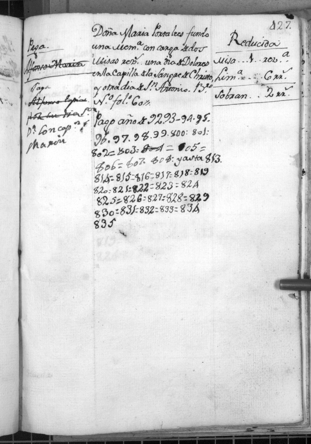 Cuentas de Memorias del Convento de San Francisco de Lorca. Años 1762-1835.
