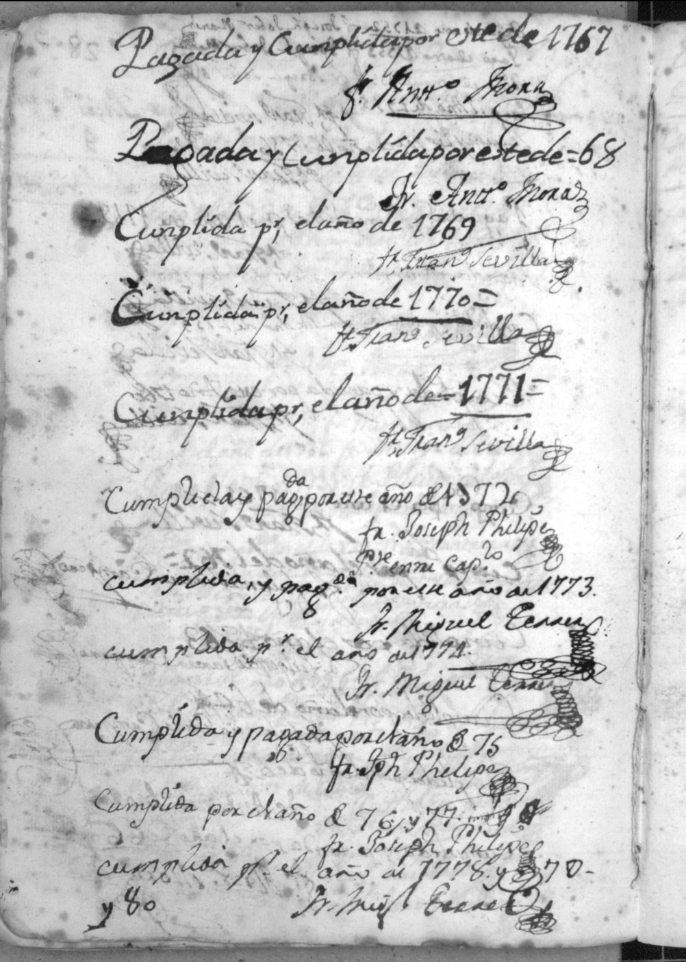 Registro de censos y pías memorias del Convento de San Francisco de Caravaca. Años 1713-1802.