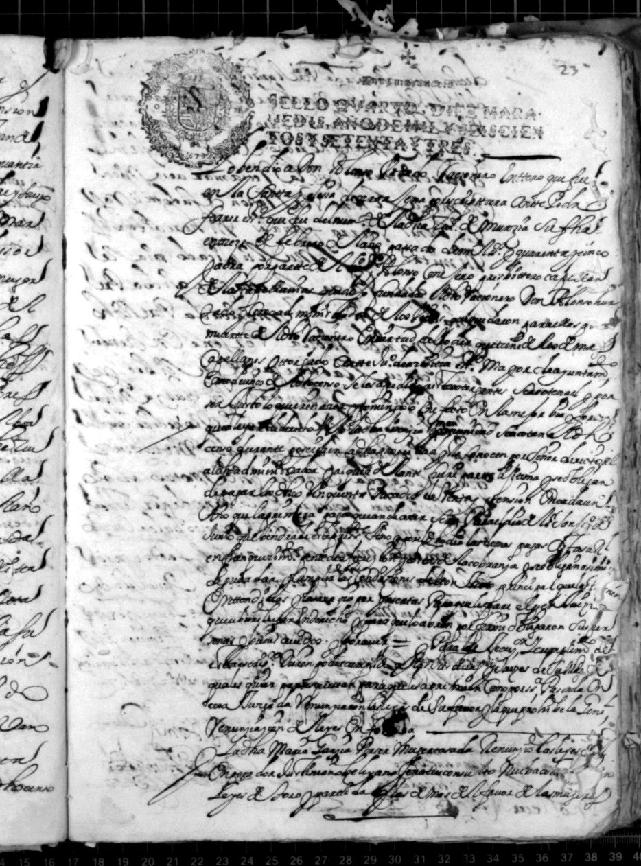 Registro de Juan García Antonio, Murcia de 1673.