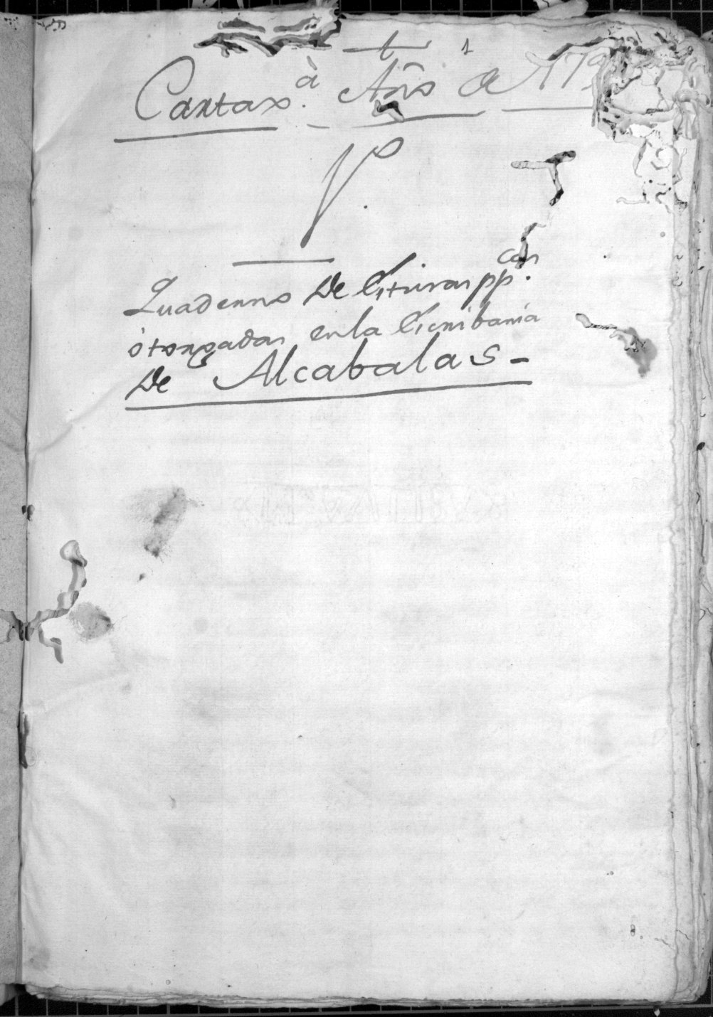 Registro de Francisco Javier Espín, Cartagena: Rentas Reales de 1785-1794.