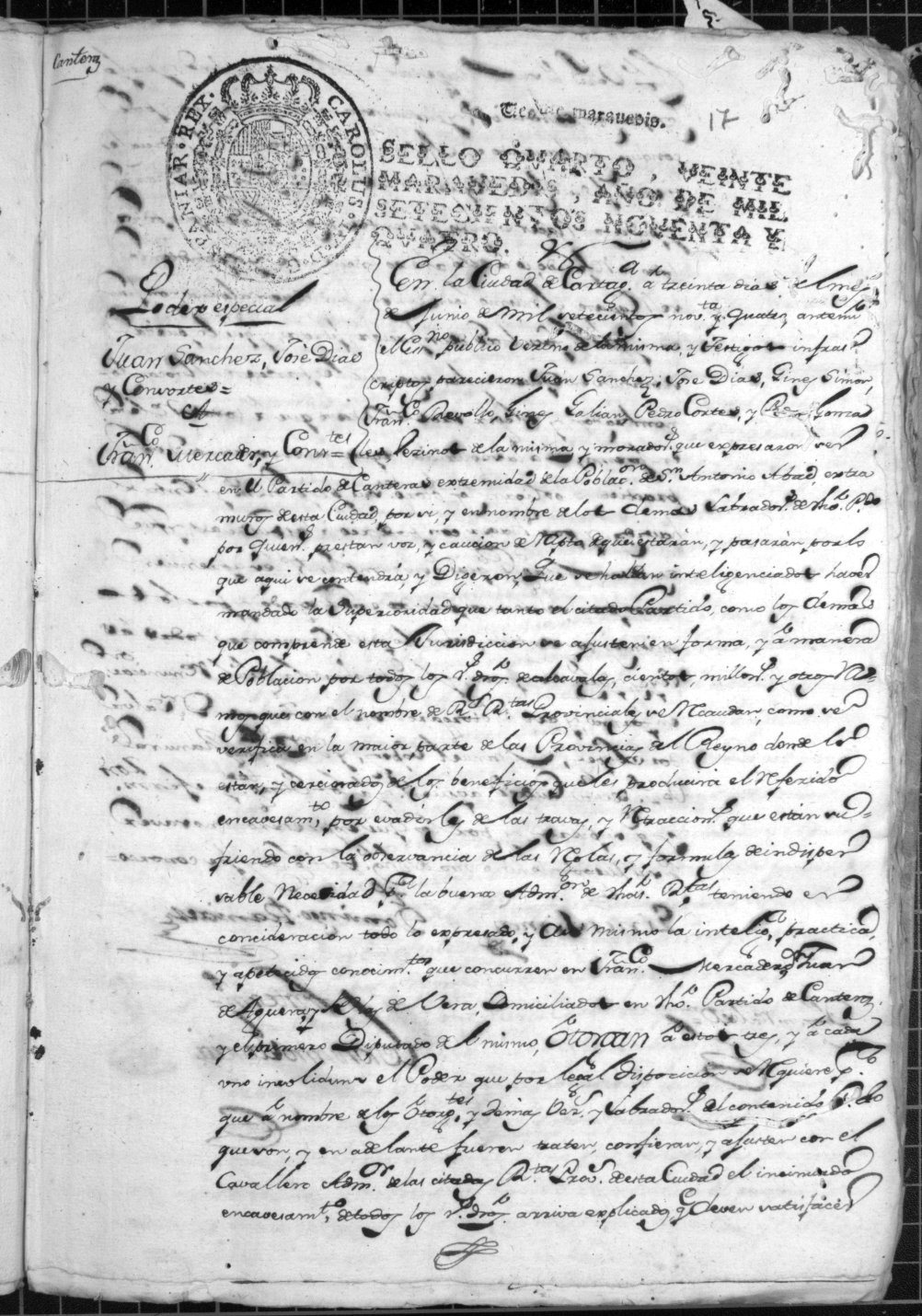 Registro de Francisco Javier Espín, Cartagena: Rentas Reales de 1785-1794.
