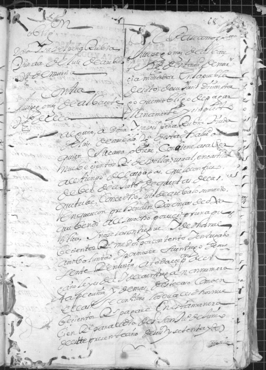 Registro de Juan de Valcárcel Dato, Murcia de 1672.