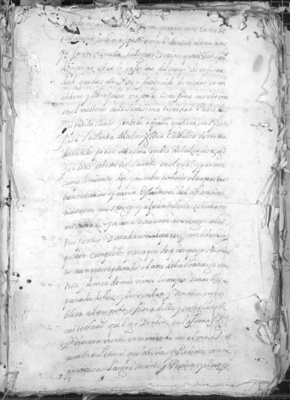 Registro de José Garín García, Murcia de 1675.