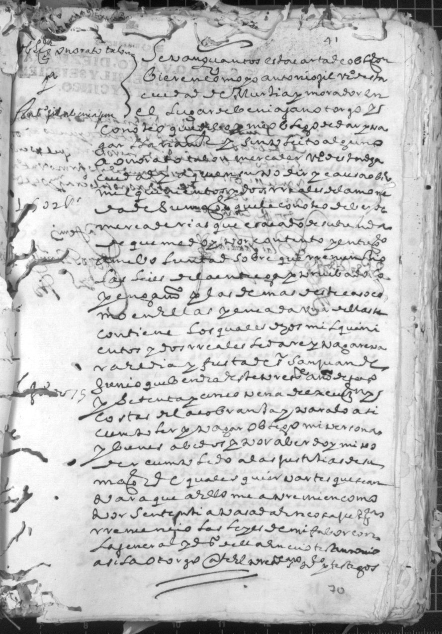 Registro de José Garín García, Murcia de 1675.