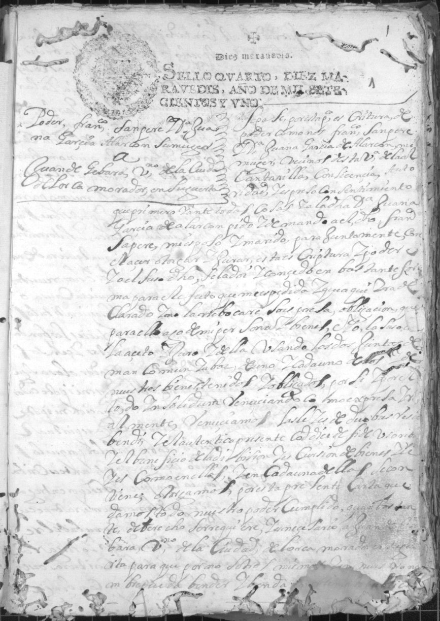 Registro de Antonio Avilés Carrillo, Alcantarilla. Años 1701-1702.