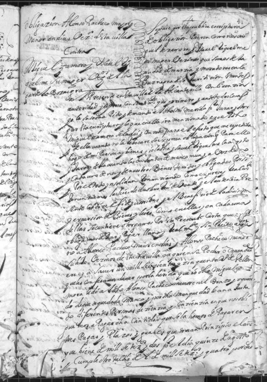 Registro de Antonio Avilés Carrillo, Alcantarilla. Años 1701-1702.