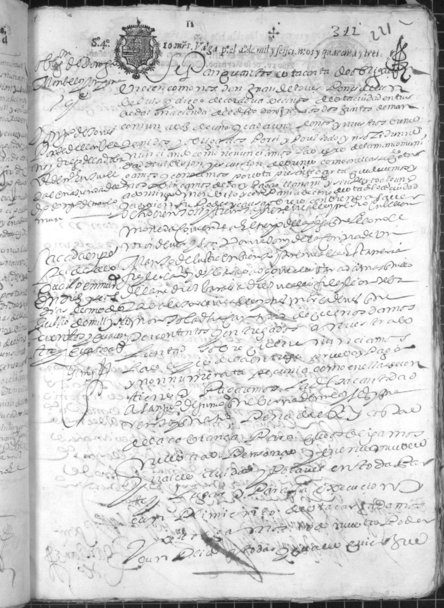 Registro de Juan Gómez de Olmedo, Murcia de 1643.