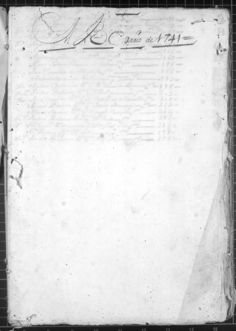 Registro de José Gil Albaladejo, Alcantarilla. Año 1741.