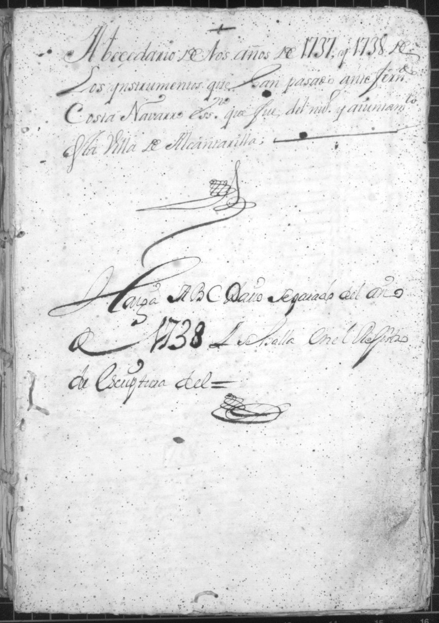 Registro de José Gil Albaladejo, Alcantarilla. Año 1737.