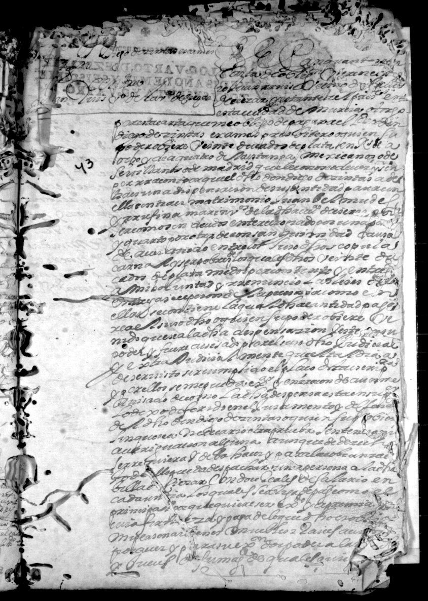 Registro de Luis de los Ríos, Murcia de 1664.