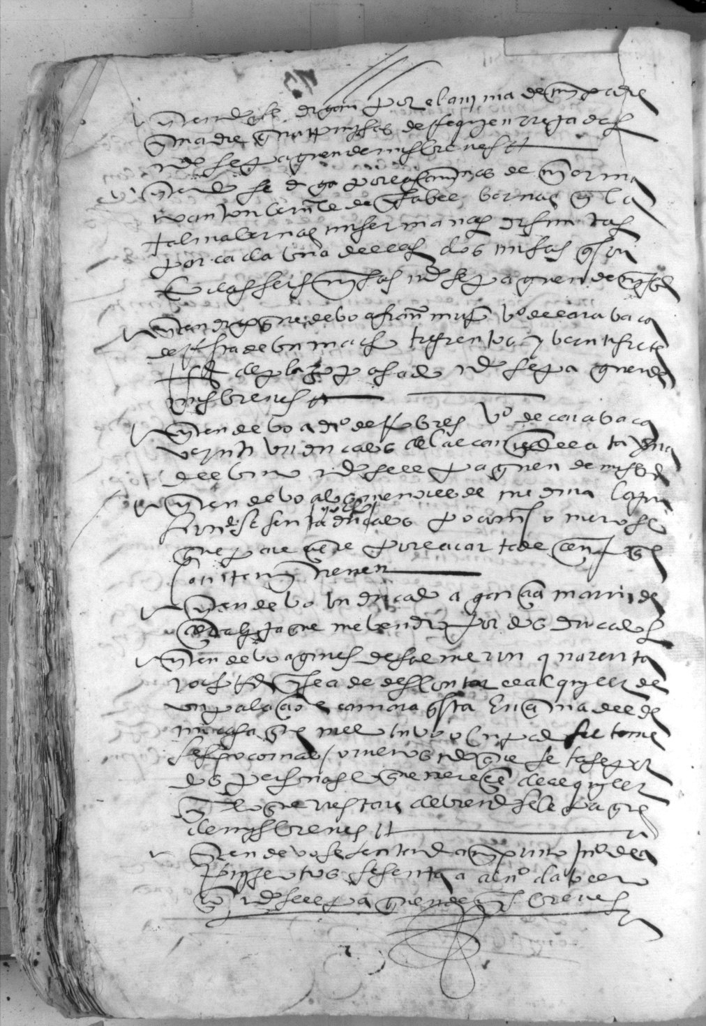 Registro de Pedro Cachopo, Blanca. Años 1573.