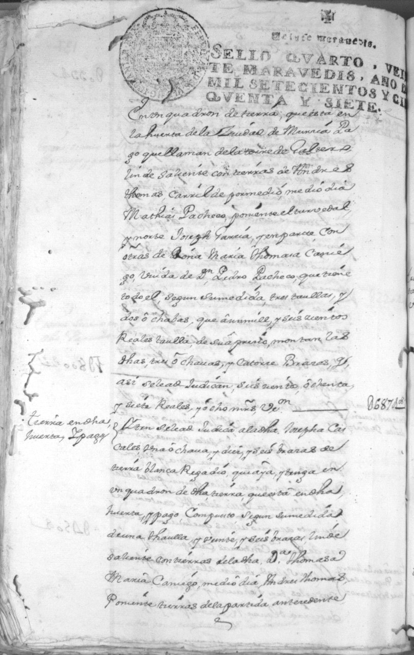 Registro de José Gil Albaladejo, Alcantarilla: Particiones de bienes. Años 1754-1767.