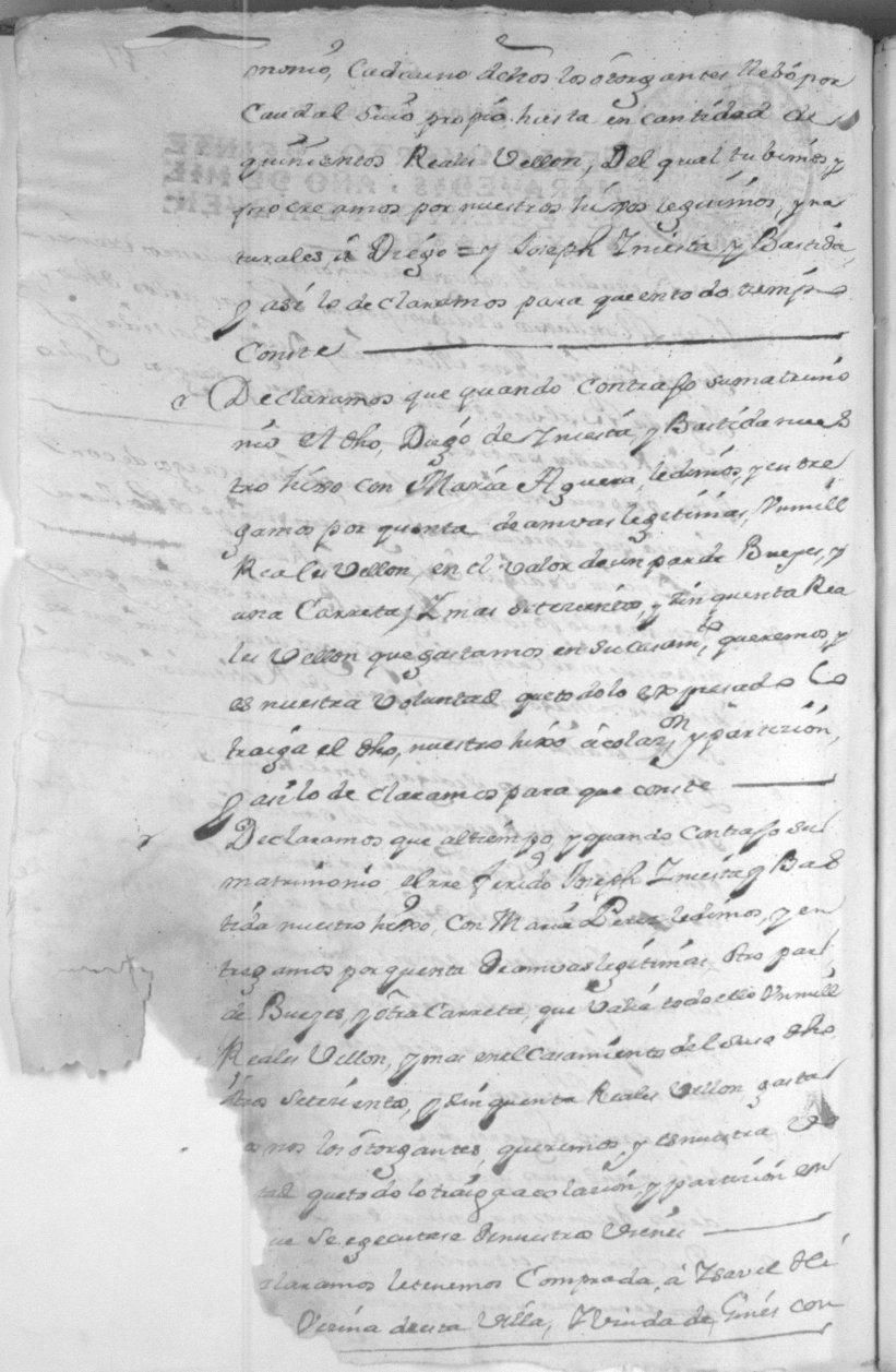 Registro de José Gil Albaladejo, Alcantarilla. Año 1754.
