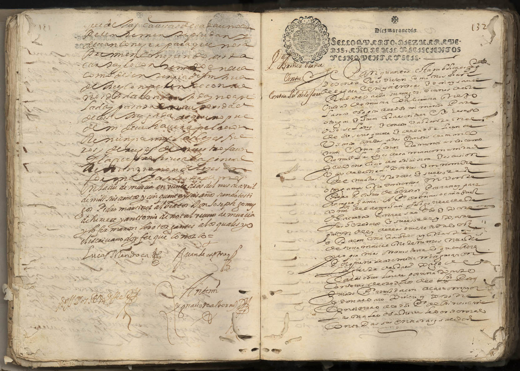 Registro de Ignacio de Albornoz y Velasco, Murcia de 1656-1657