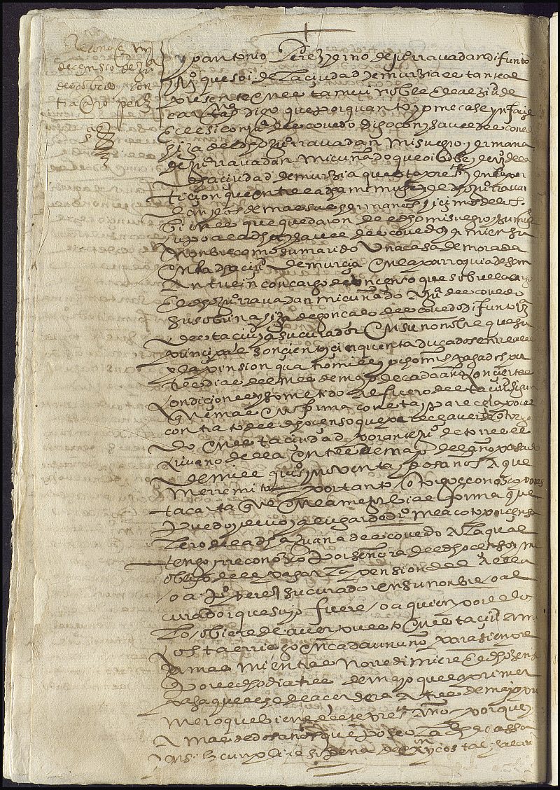 Reconocimiento de censo de Juana de Escobedo, hija de Gonzalo de Escobedo, contra Antonio Pérez, marido de Juana Isabel de Rabadán y yerno de Juan Rabadán.