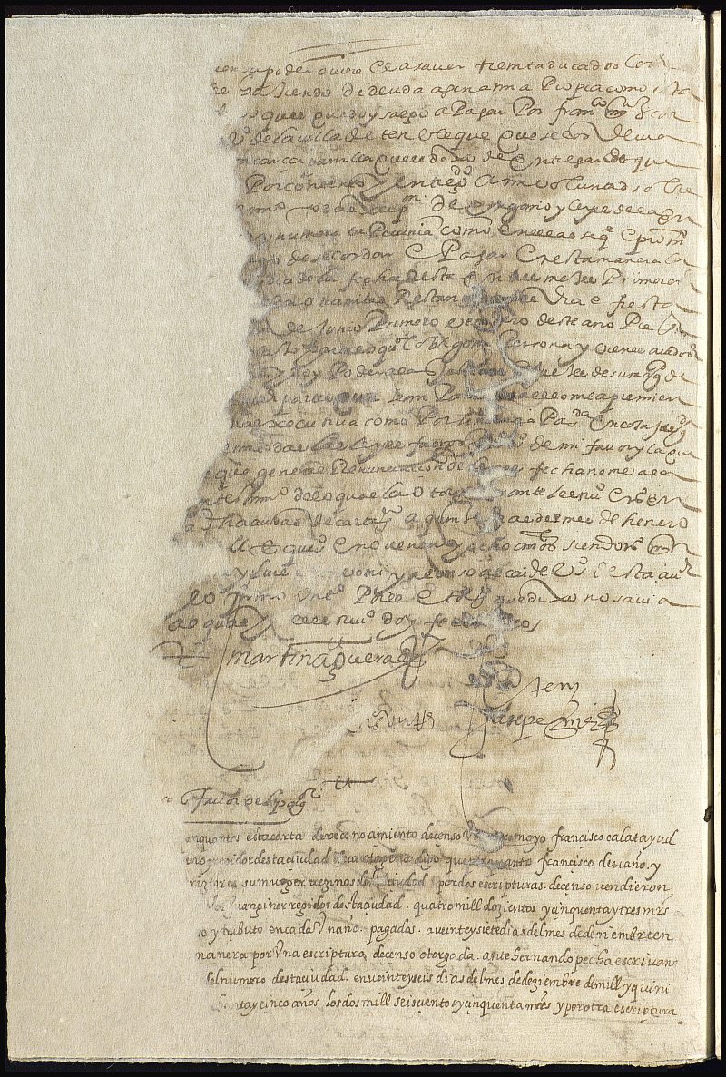 Obligación de Pedro Martínez del Campo, mesonero y vecino de Cartagena, a Octavio Corvari por 30 ducados.