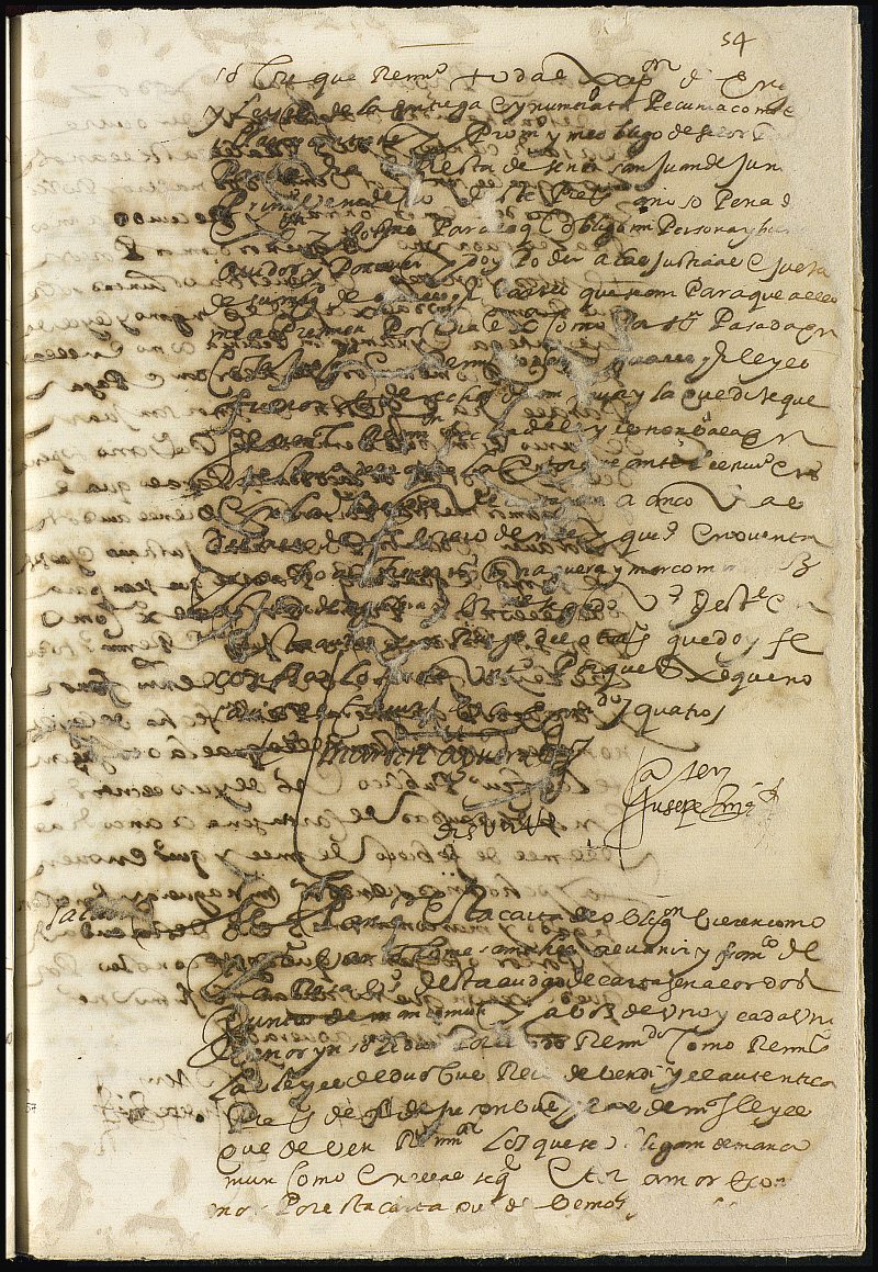 Obligación de Juan de Miralles, vecino de Cartagena y morador en Fuente Álamo, a Juan de Torres, escribano público del número de Cartagena, en 240 reales.