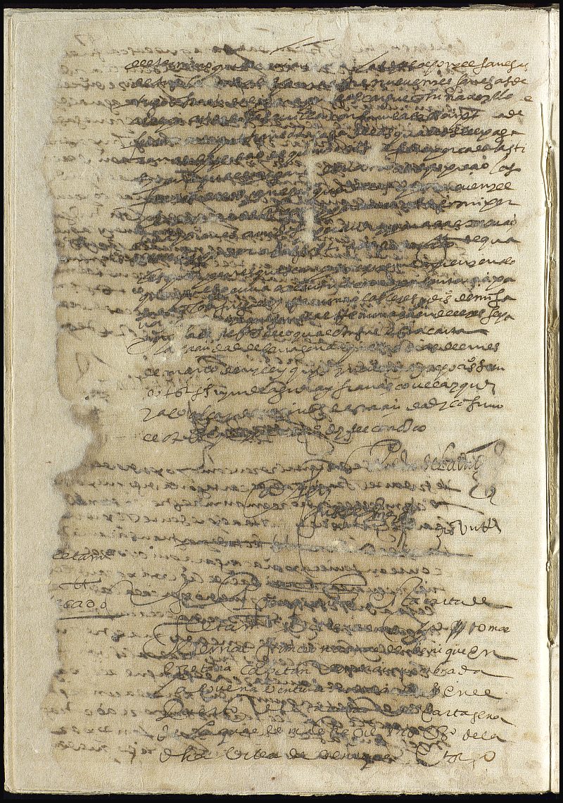Obligación de Pedro de la Cruz indicando que según el flete acordado con Juan Saravia de 8.000 fanegas de trigo, Pedro Alemán maestre de la nao 