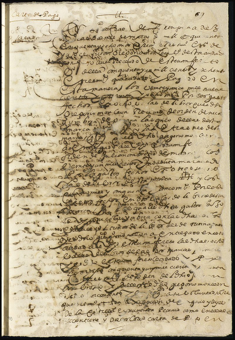 Carta de pago de Gregorio Monleón a Esteban Ferato por 51.183 maravedís.