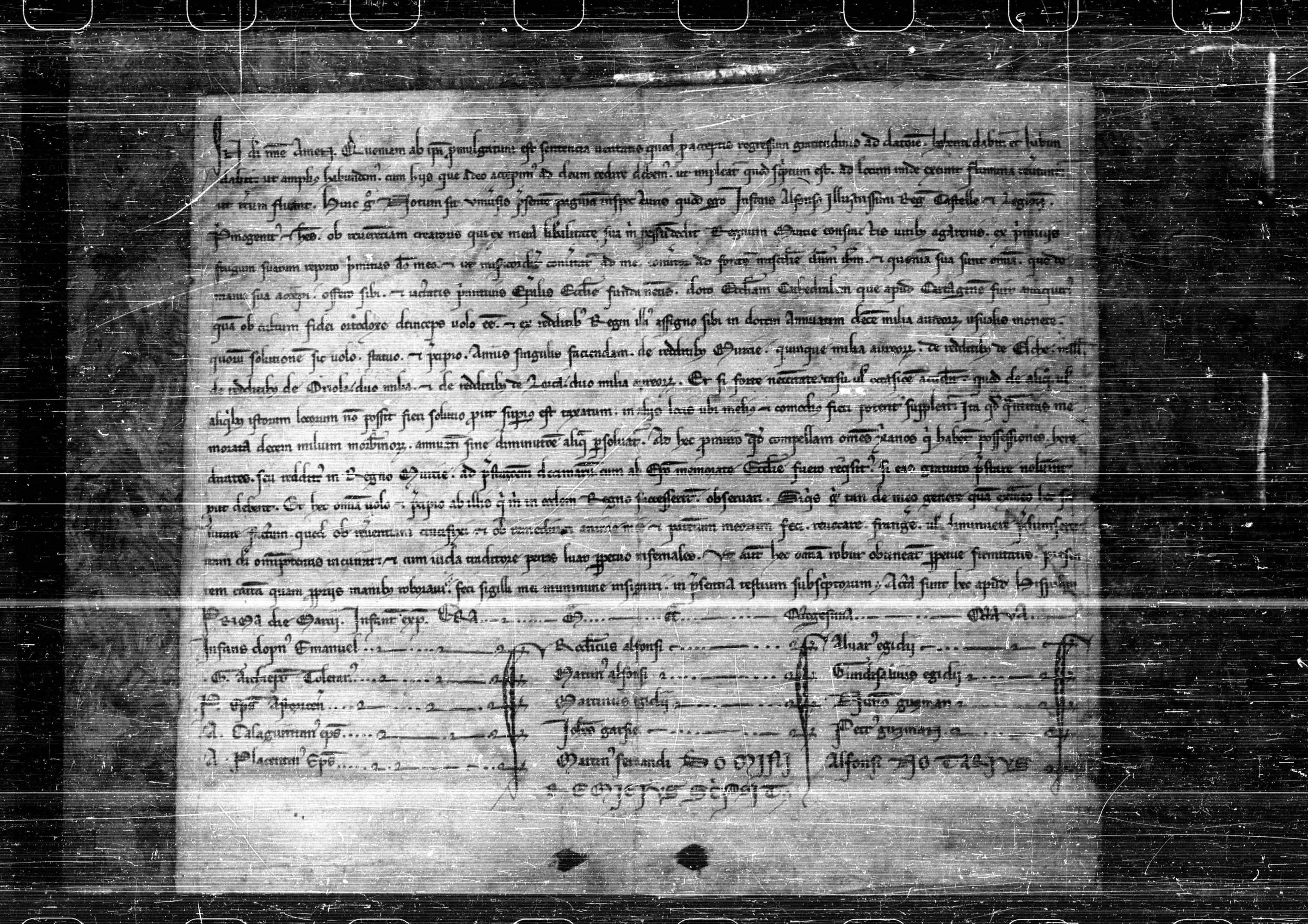 Bula dirigida al rey Alfonso X sobre diezmos de Elche, Orihuela...