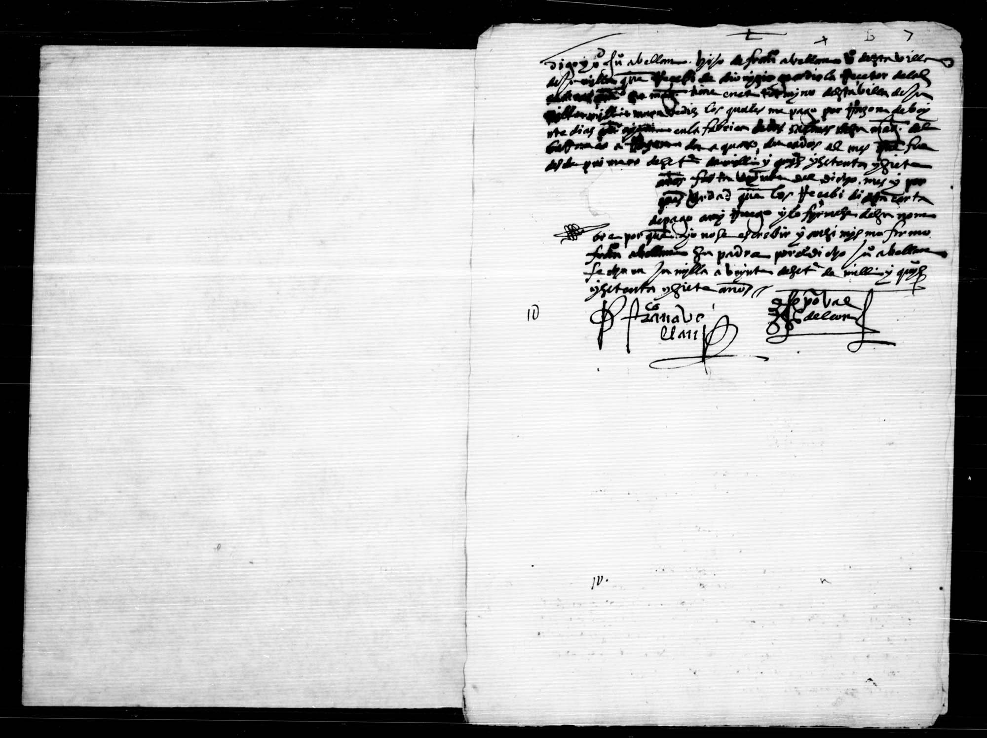 Carta de pago otorgada por Juan Avellán, vecino de Jumilla, del sueldo recibido por su trabajo en las salinas del Barranco, término de esa villa.