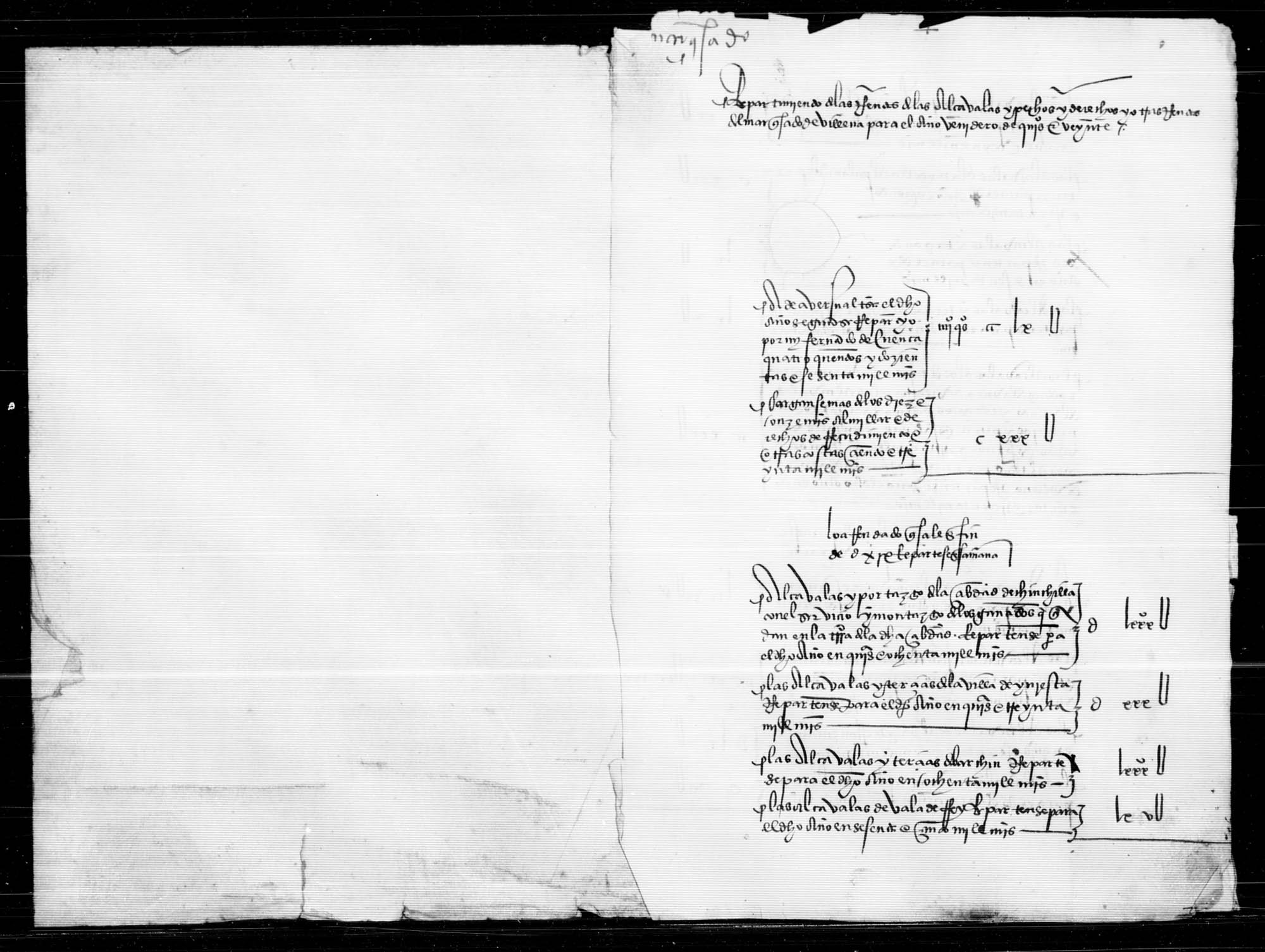 Repartimiento de las rentas de las alcabalas, pechos y derechos del marquesado de Villena para el año 1520.