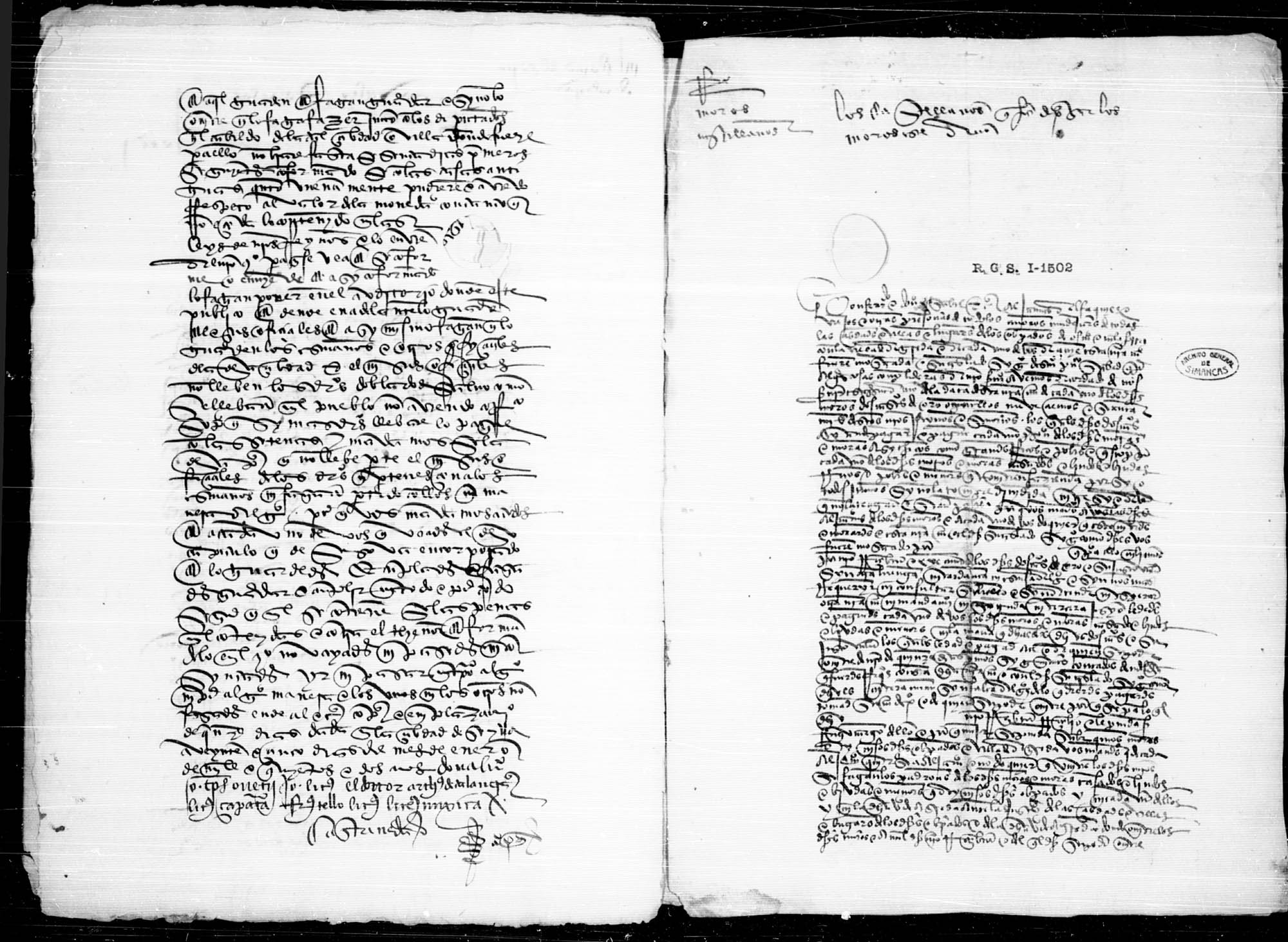 A las aljamas, alfaquíes y mudéjares del obispado de Osma y Calahorra comunicándoles el pago de dos castellanos de oro por cabeza durante el año 1502.