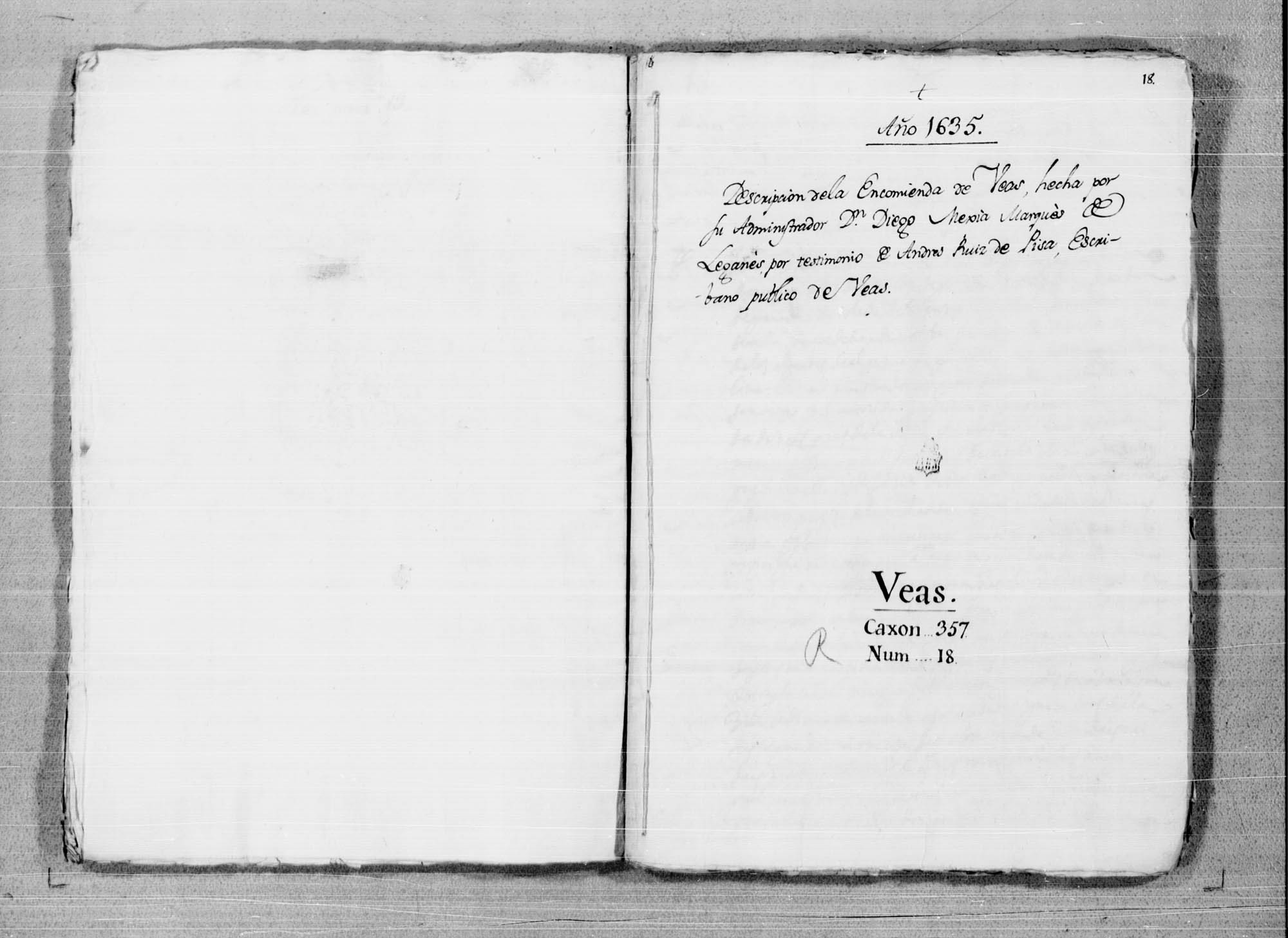 Descripción de la encomienda de Beas de Segura, realizada por orden del comendador Diego Mexía, marqués de Leganés.