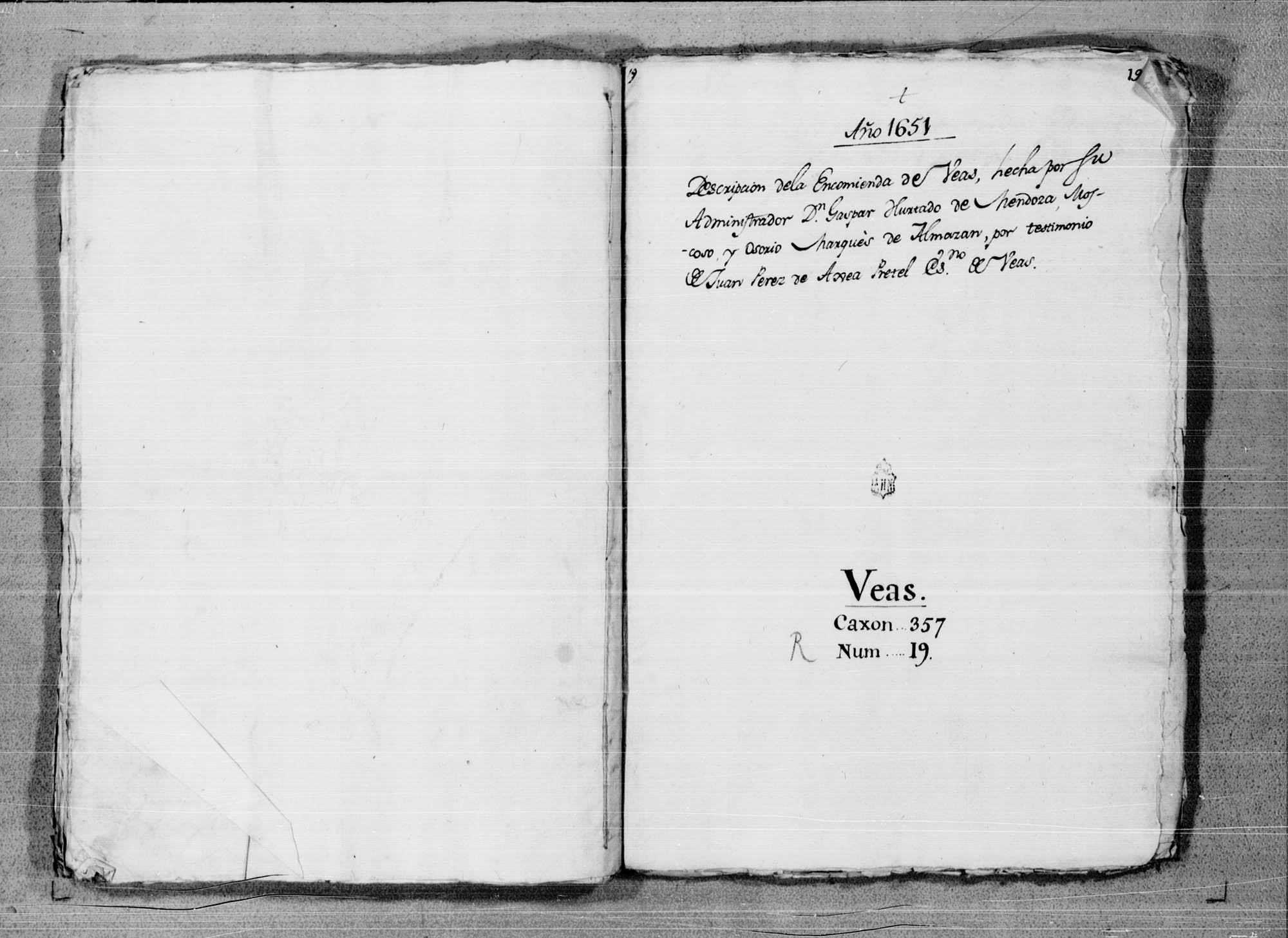 Descripción de la encomienda de Beas de Segura, realizada por orden de su comendador Gaspar Hurtado de Mendoza, marqués de Almazán.