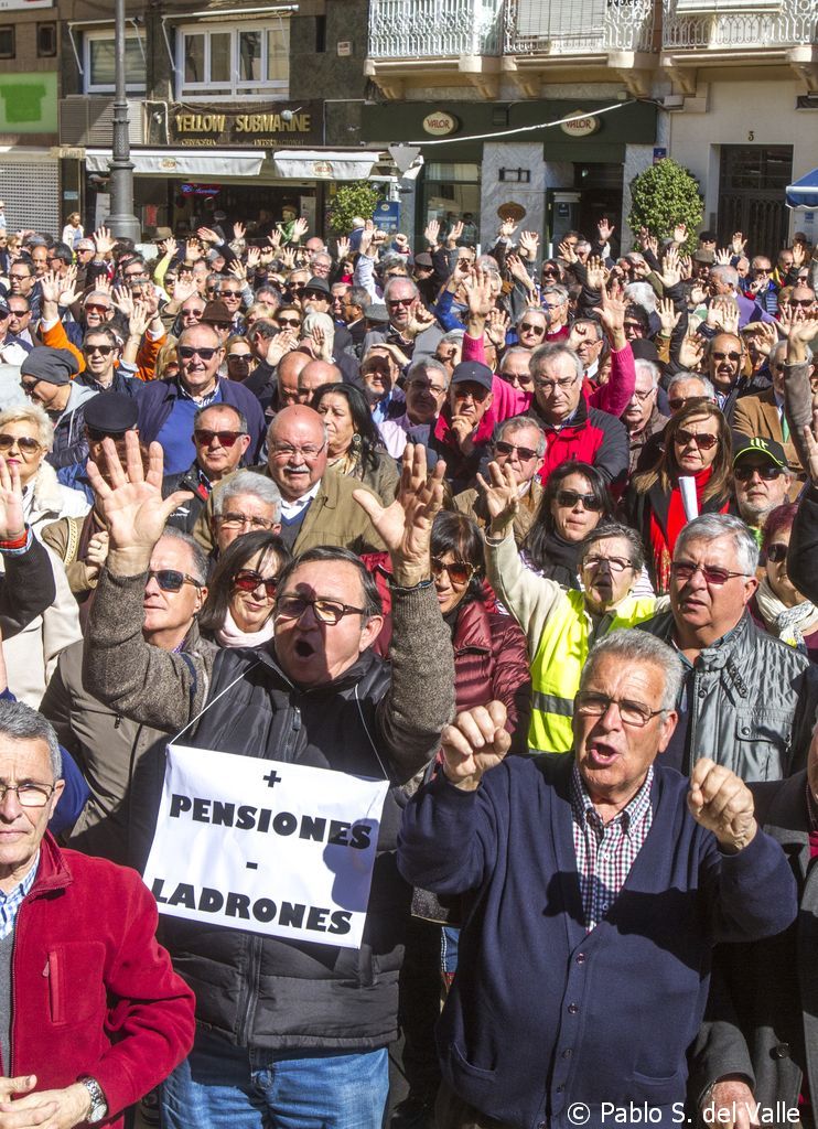Manifestación subida pensiones, fotografía de Pablo Sánchez del Valle