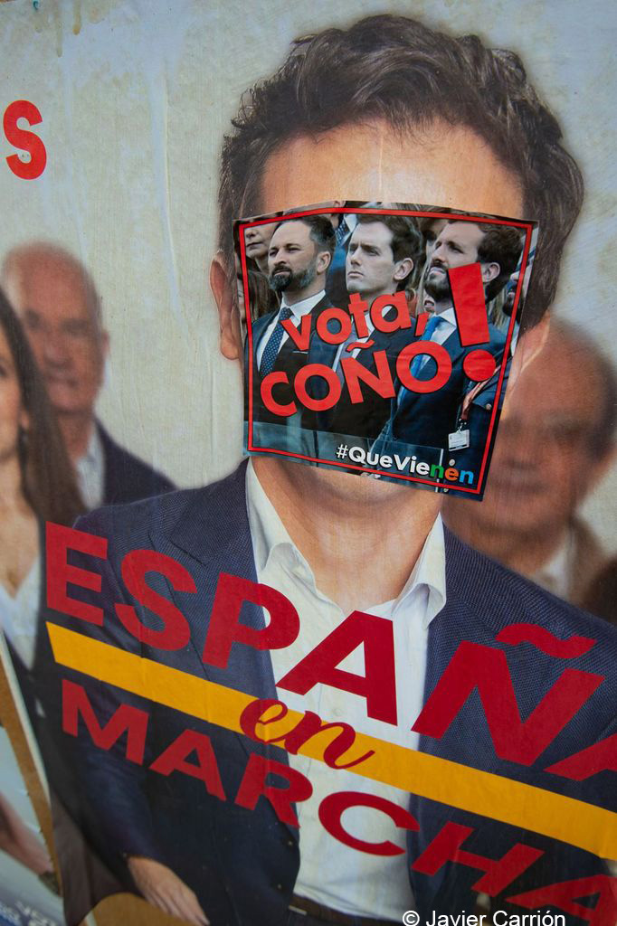 Campaña elecciones generales, cartel electoral, fotografía de Javier Carrión