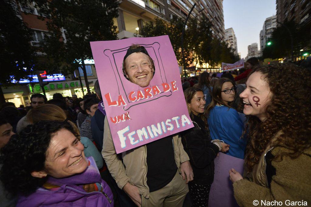 Manifestación del movimiento feminista en Murcia, fotografía de Nacho García