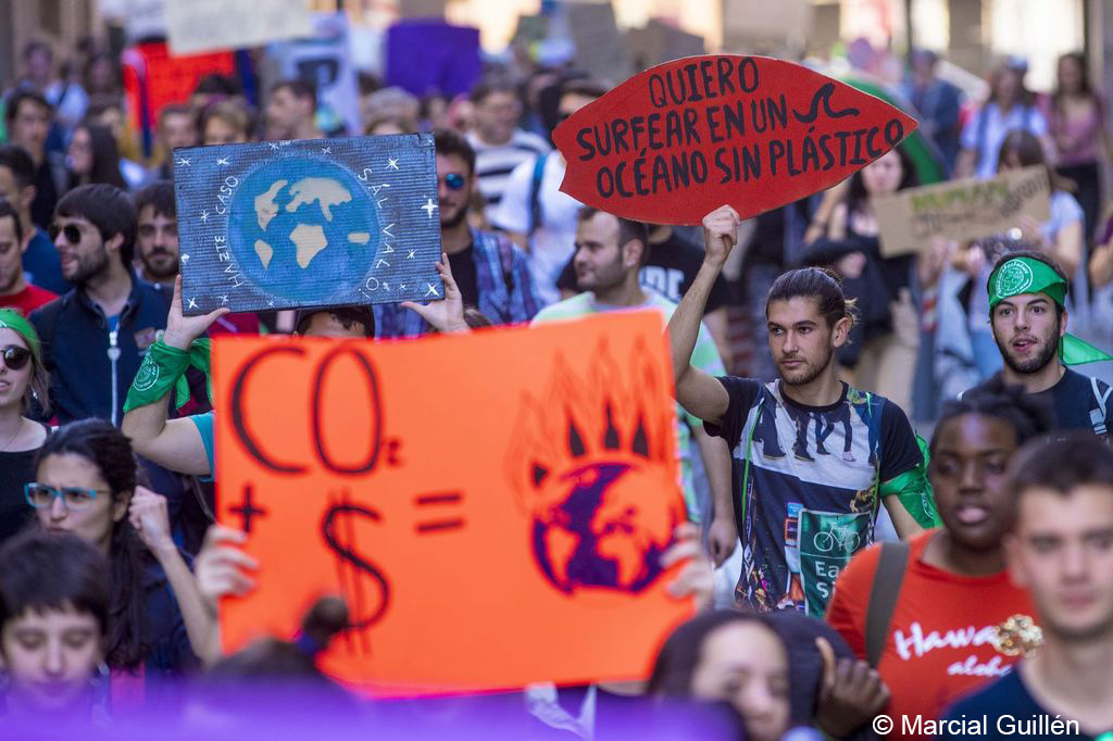 Manifestación contra el cambio climático, fotografía de Marcial Guillén