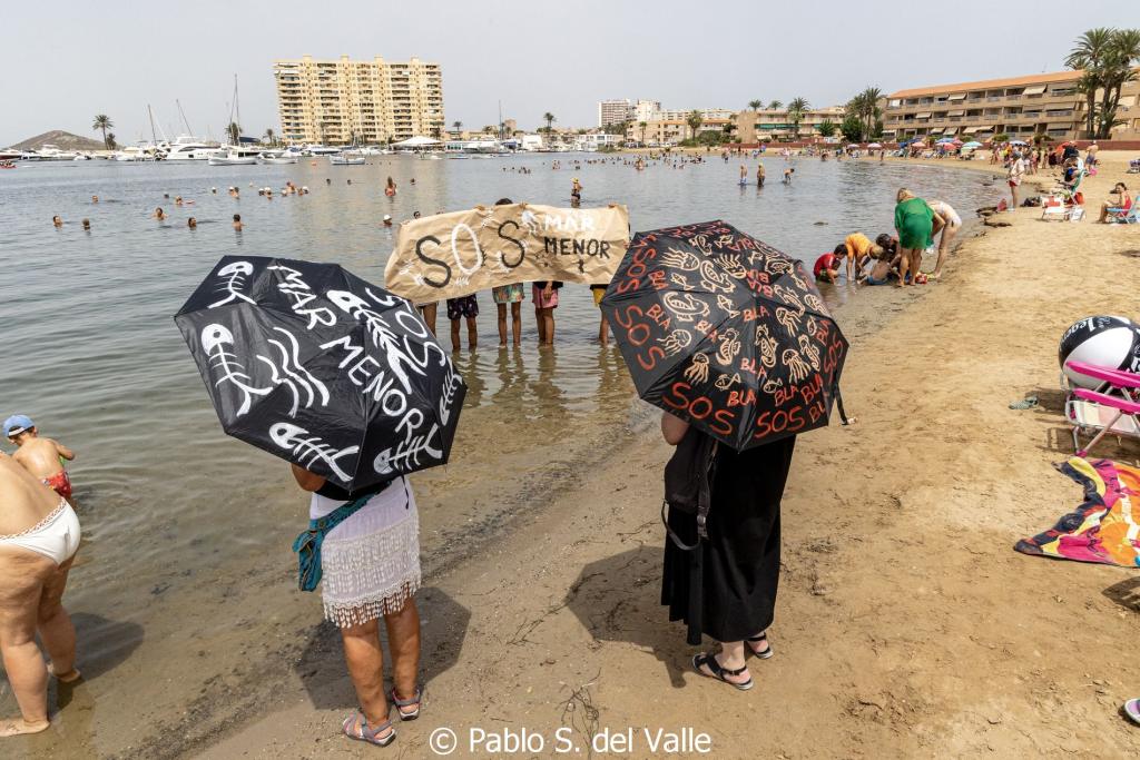 Protesta por estado del Mar Menor, fotografía de Pablo Sánchez del Valle