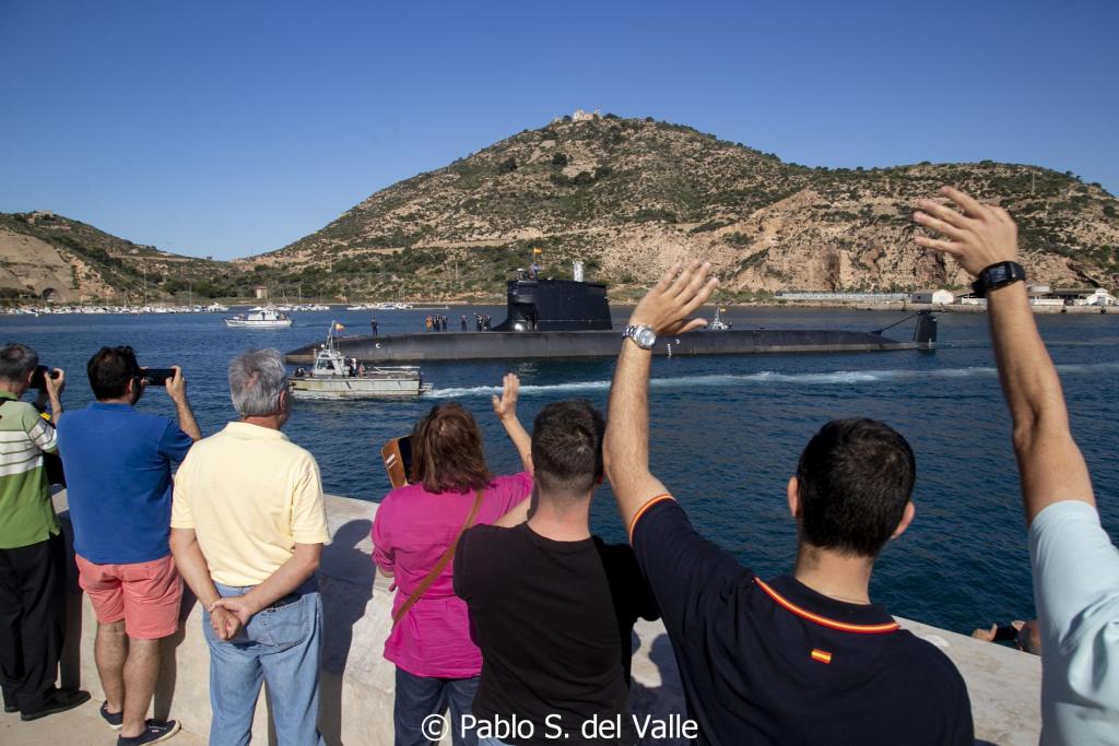 Primera salida de navegación en superficie del submarino S-81 Isaac Peral, fotografía de Pablo Sánchez del Valle
