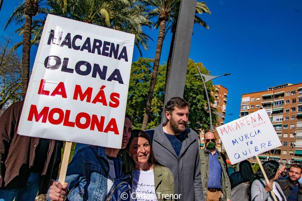 Macarena Olona en manifestación agricultores Murcia, fotografía de Carlos Trenor