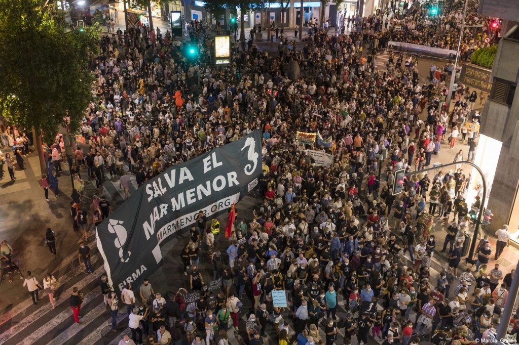Mar Menor, manifestación en Murcia, fotografía de Marcial Guillén