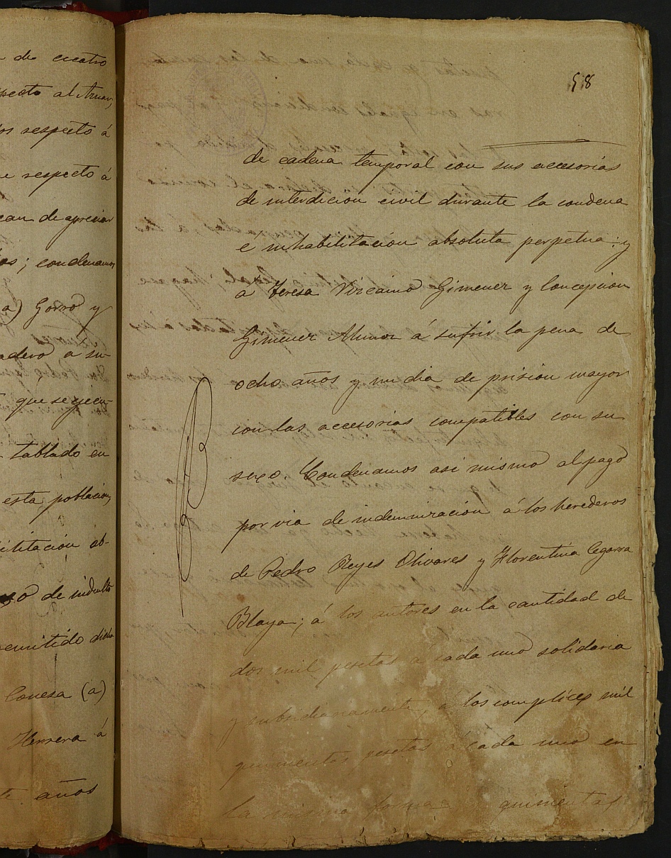 Libro de Sentencias de jurados de la Audiencia de lo Criminal de Cartagena. Año 1889.