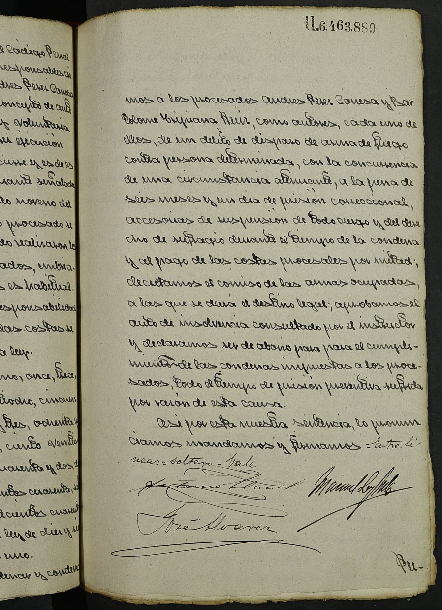 Libro de Sentencias orales y de jurados de la Sección 2ª de la Audiencia Provincial de Murcia. Año 1921.