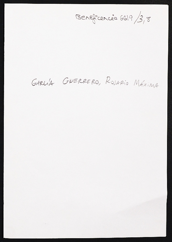 Oficio relativo al expediente promovido por Ángeles García Guerrero para que ssu hija Rosario Máxima García Guerrero sea incluida en el censo de  huérfanos de la Revolución y la Guerra.