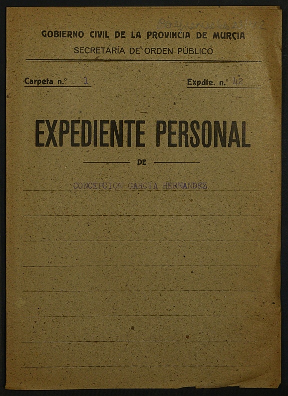 Expediente de concesión de pensión como huérfanos de la Guerra a los hijos de Ramón García Martínez.