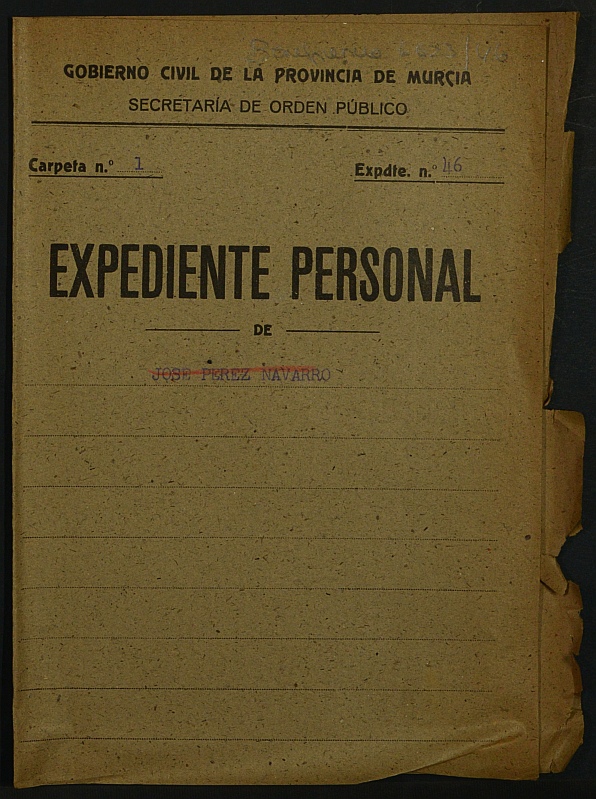 Expediente de concesión de pensión como huérfanos de la Guerra a los hijos de José Pérez Pérez.