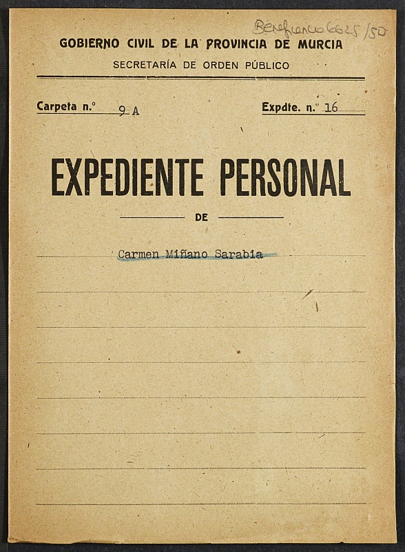 Expediente de concesión de pensión como huérfanos de la Guerra a los hijos de Joaquín Miñano Gómez.