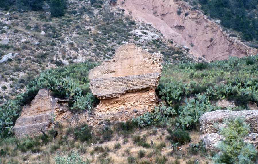 Ruinas del poblado de La Mota en Pliego