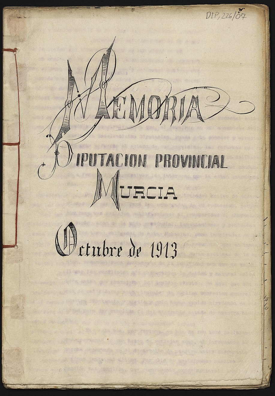 Memoria de de la Comisión Provincial: octubre de 1913