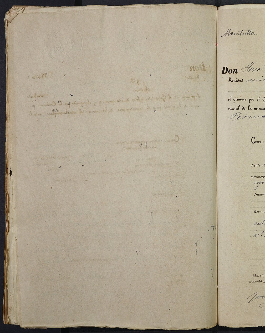 Copia certificada del expediente general de Quintas del Ayuntamiento de Moratalla del reemplazo de 1891.