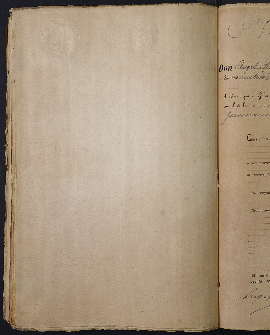 Copia certificada del expediente general de Quintas de la Sección 5ª del Ayuntamiento de Cartagena del reemplazo de 1892.