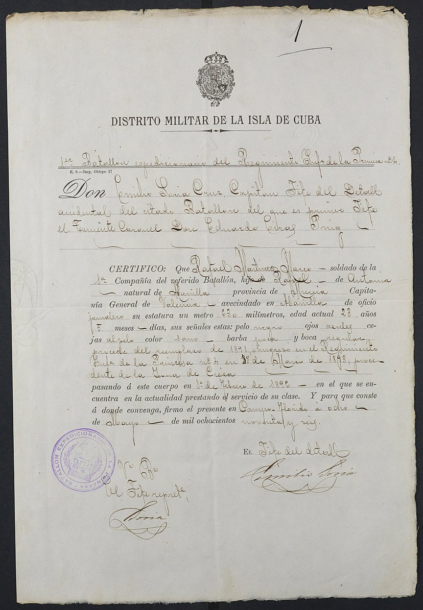 Expediente General de Reclutamiento y Reemplazo de Abanilla. Año 1893.