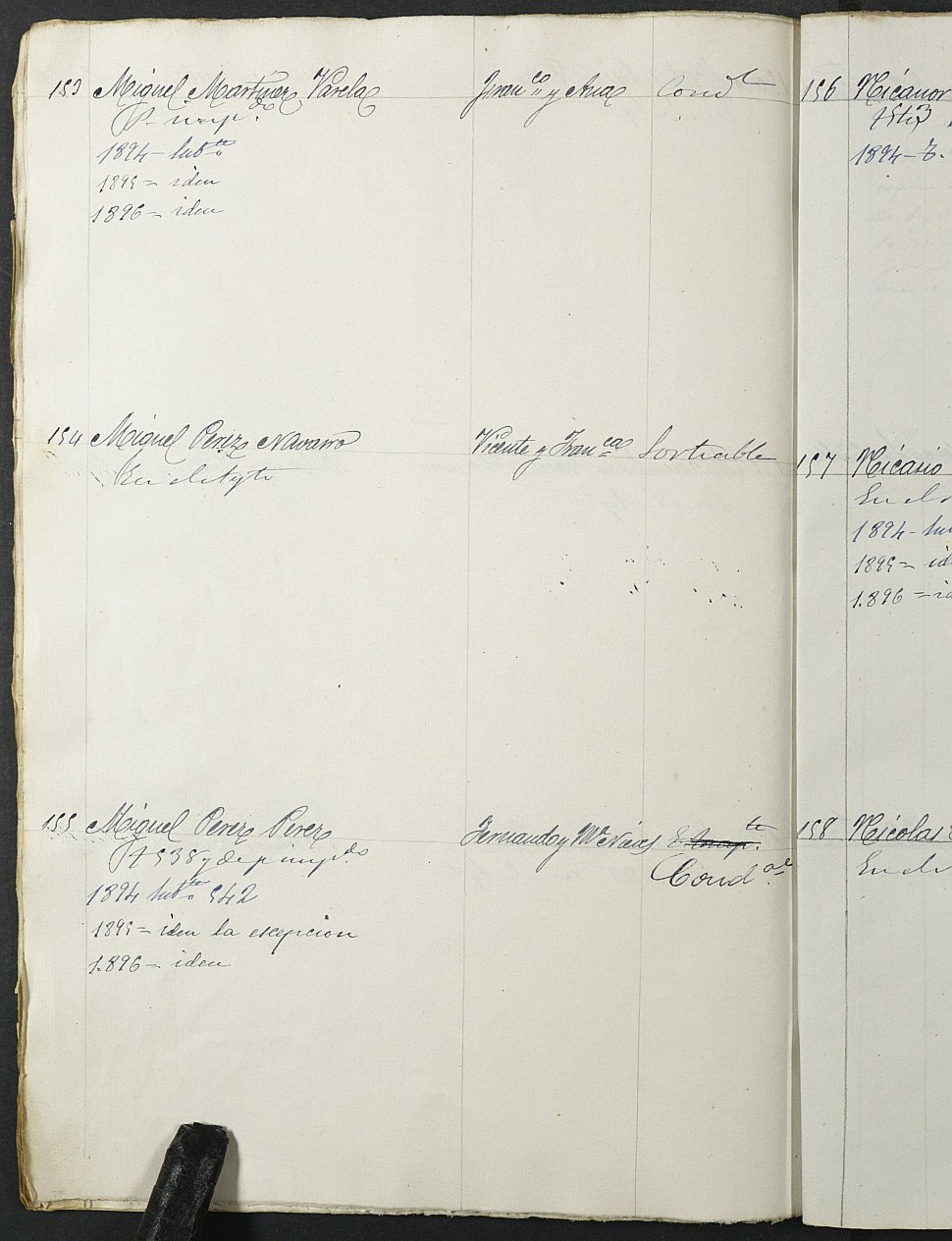Relación de individuos declarados soldados e ingresados en Caja del Ayuntamiento de Yecla de 1893.