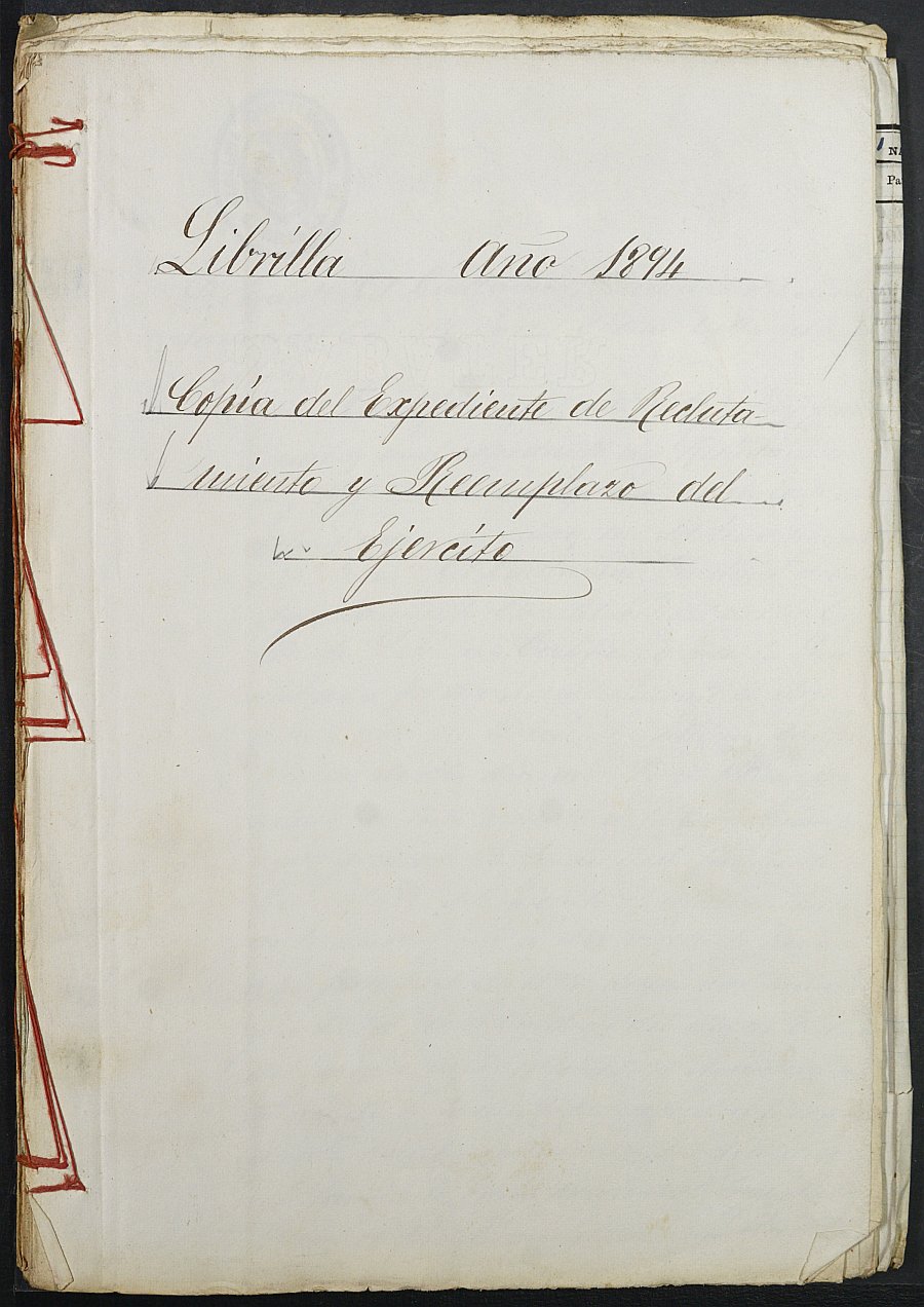 Expediente General de Reclutamiento y Reemplazo de Librilla. Año 1894.